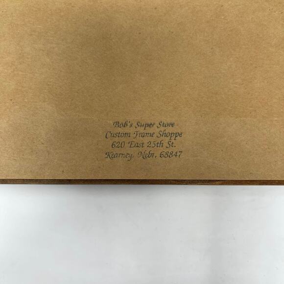 Framed Handmade Cross Stitch Home for the Holidays Tan w/Blue Red Green Yellow‎ - Picture 9 of 9